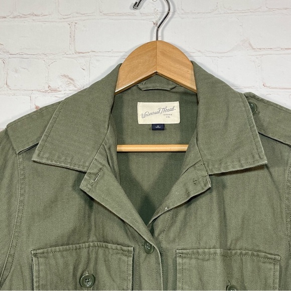 Universal Thread Womens Green Utility Jacket Button Up Lightweight Size Medium - Picture 3 of 11